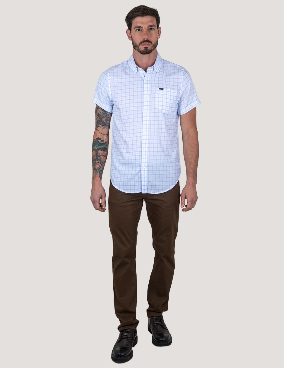 Camisa casual manga corta para hombre 4