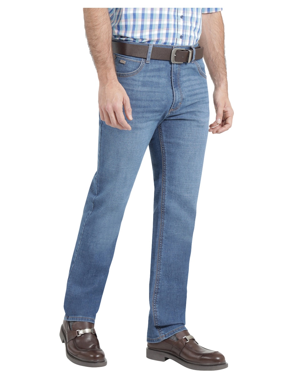 Jeans straight 112369571 lavado whisker para hombre 2