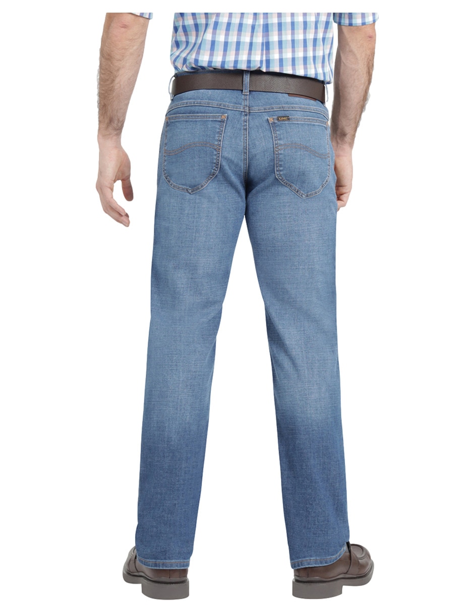 Jeans straight 112369571 lavado whisker para hombre 3