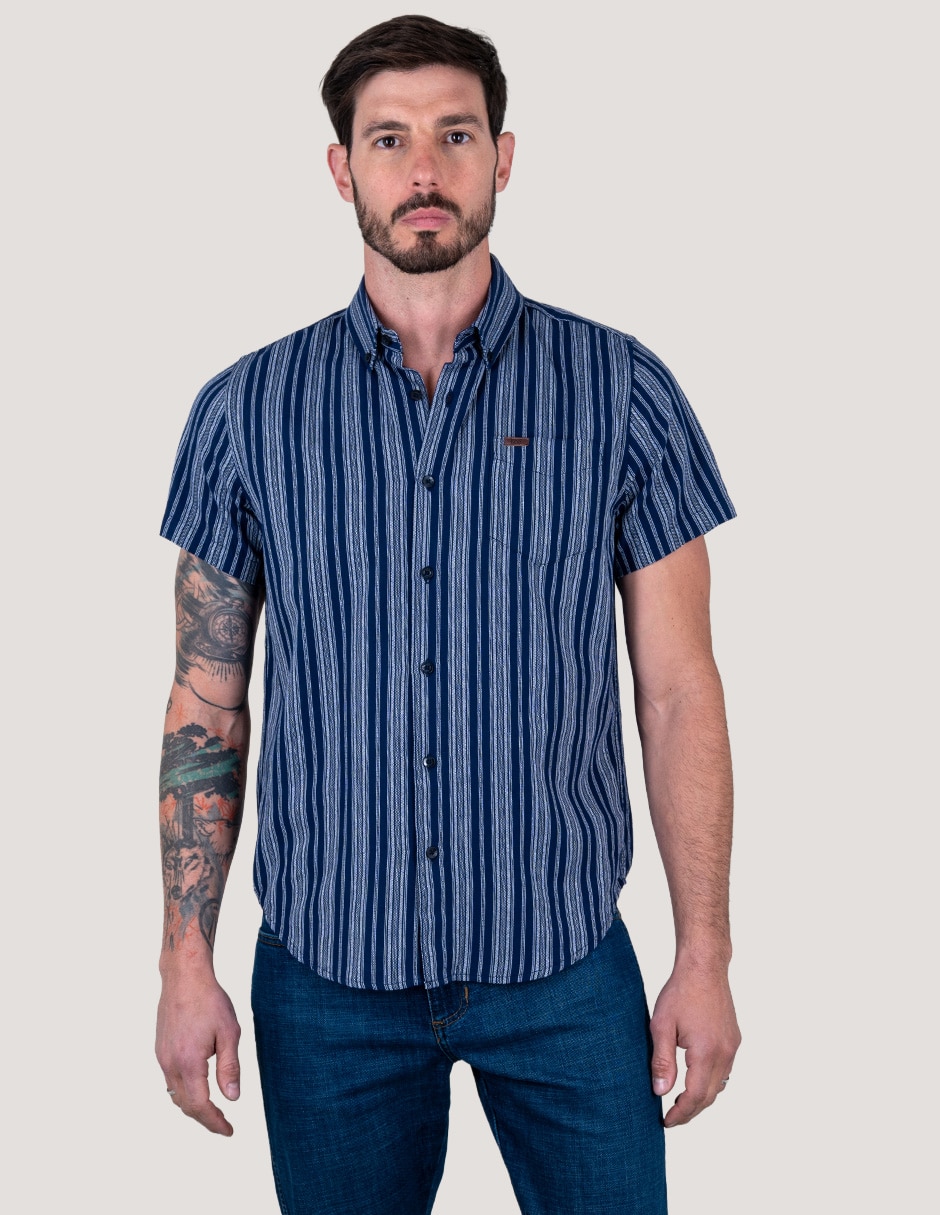 Camisa casual de algodón manga corta para hombre Camisa casual de algodón manga corta para hombre