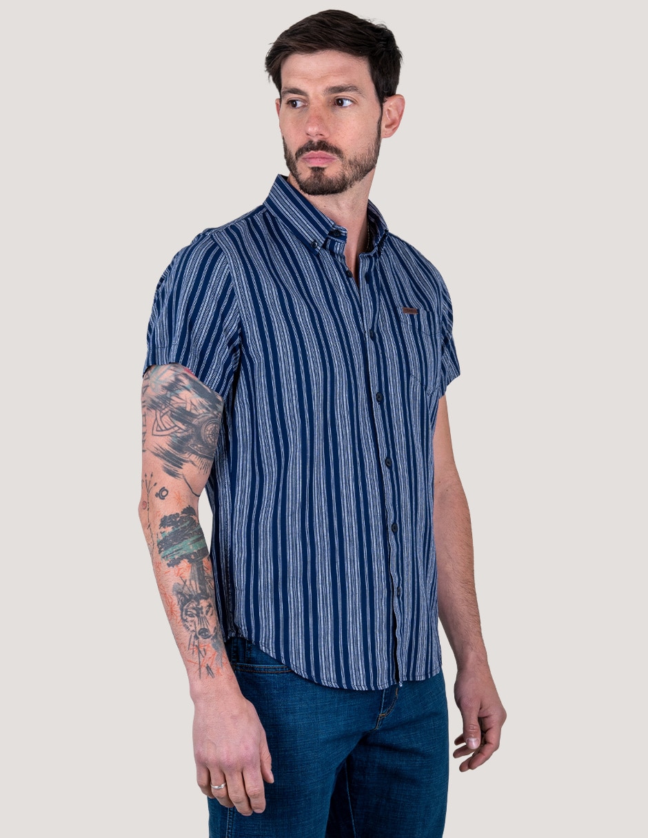 Camisa casual de algodón manga corta para hombre 2