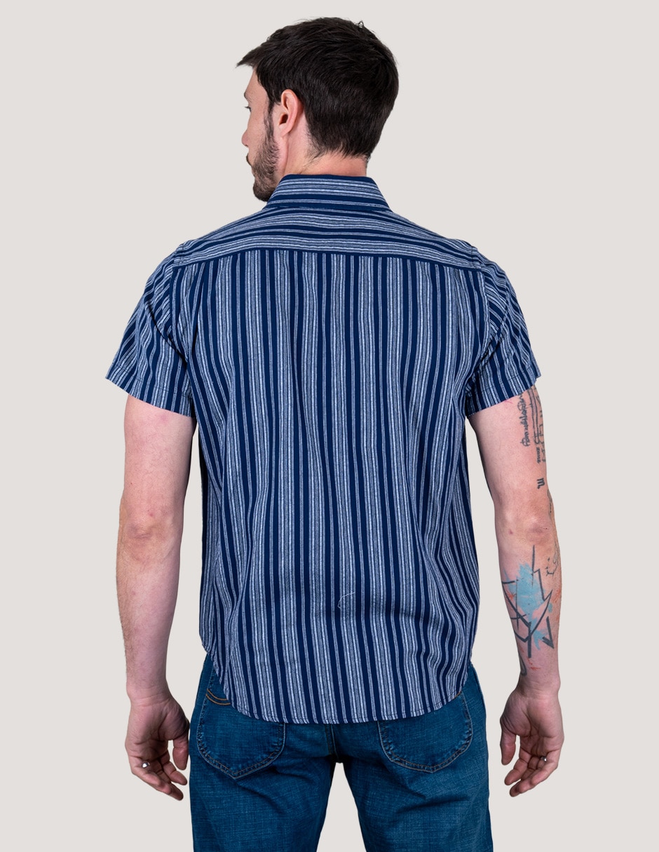Camisa casual de algodón manga corta para hombre 3