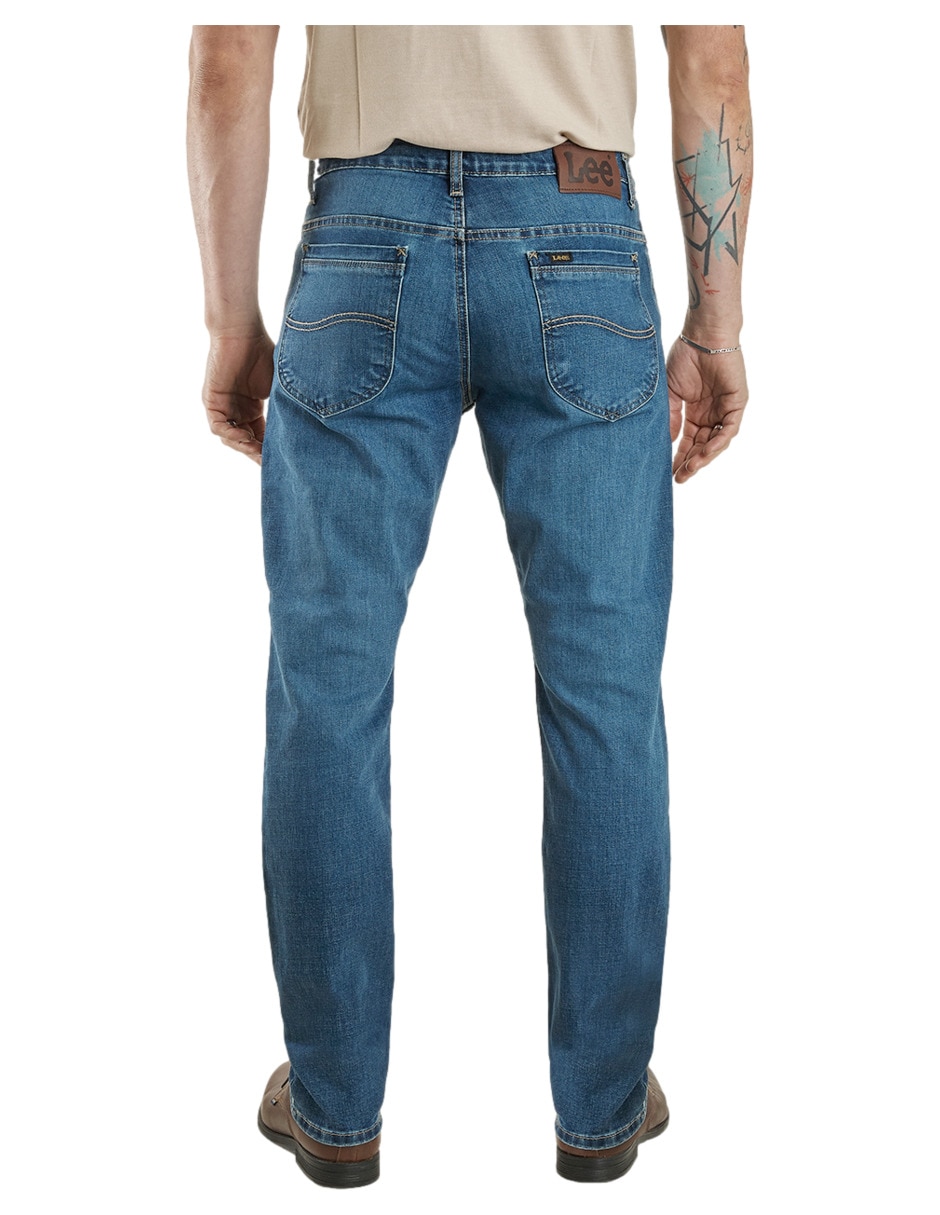 Jeans slim 112380173 lavado whisker para hombre 4