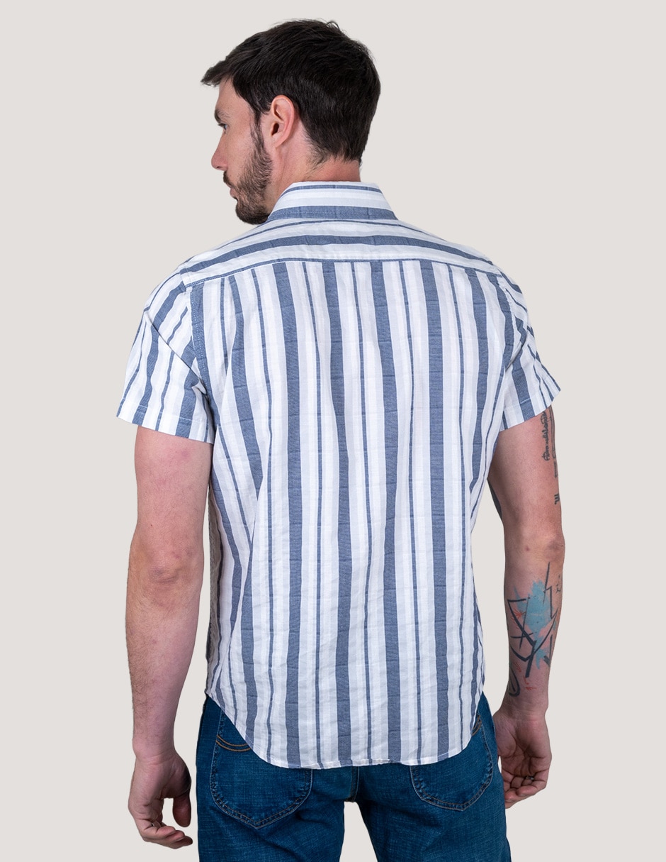Camisa casual de algodón manga corta para hombre 3