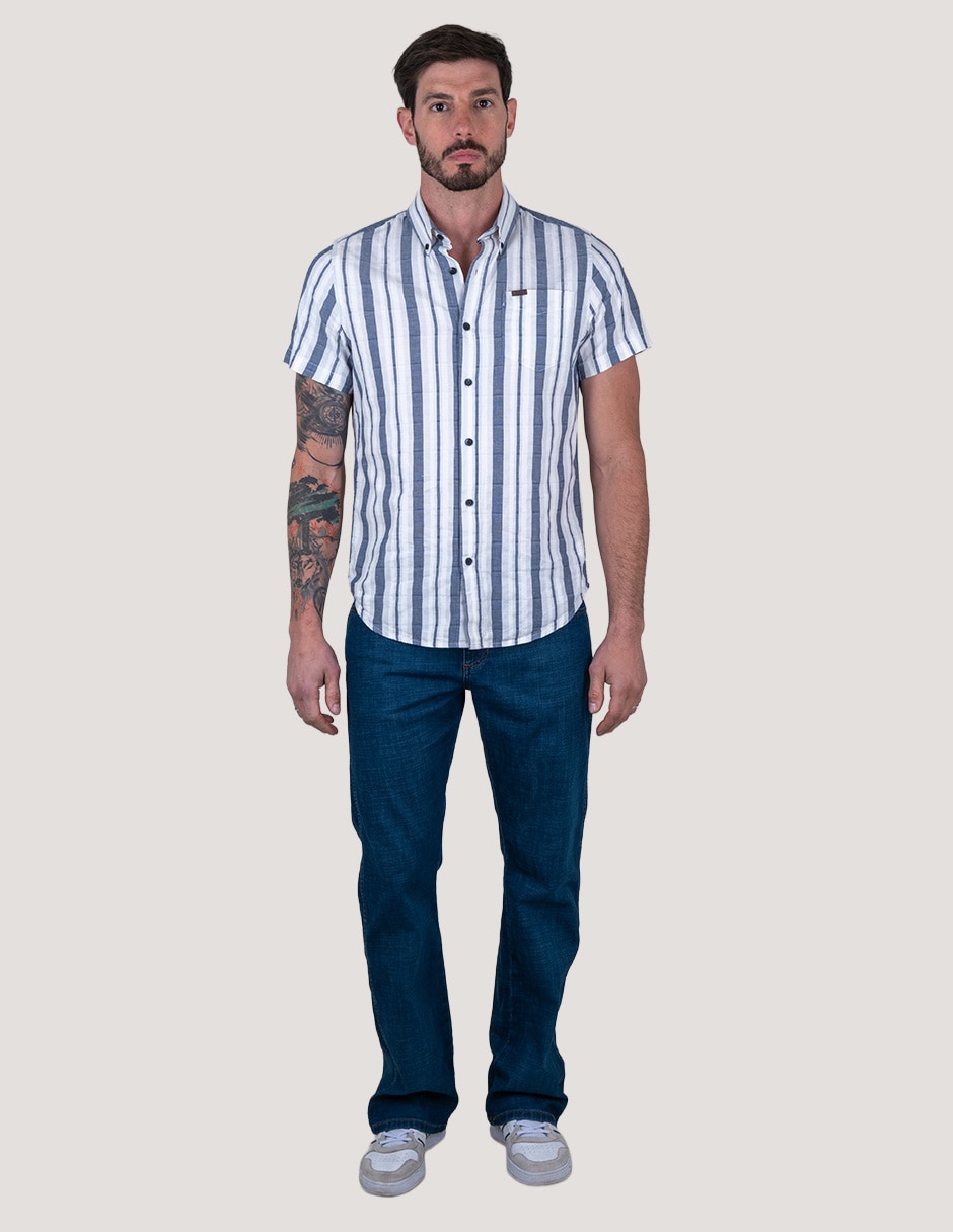 Camisa casual de algodón manga corta para hombre 4