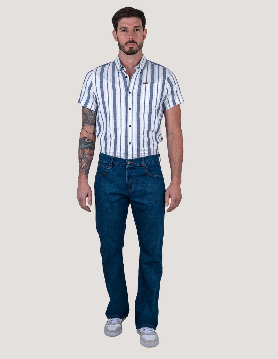 Jeans boot lavado whisker para hombre 5