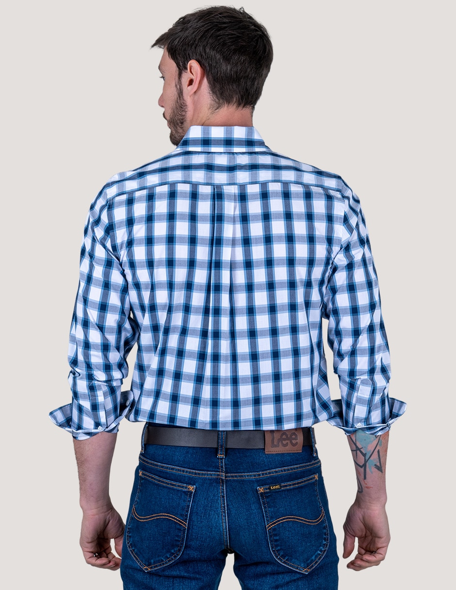 Camisa casual manga larga para hombre 3