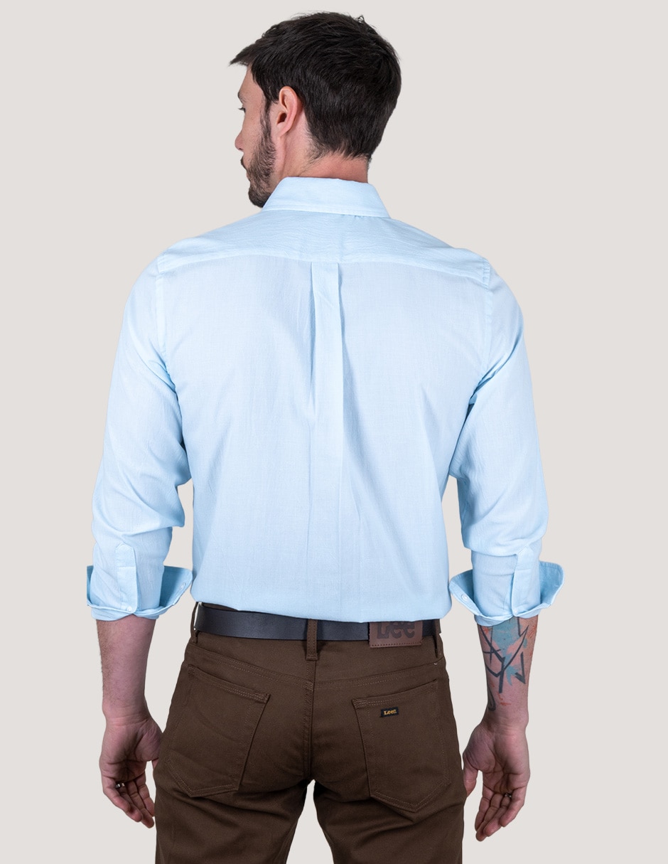 Camisa casual manga larga para hombre 3