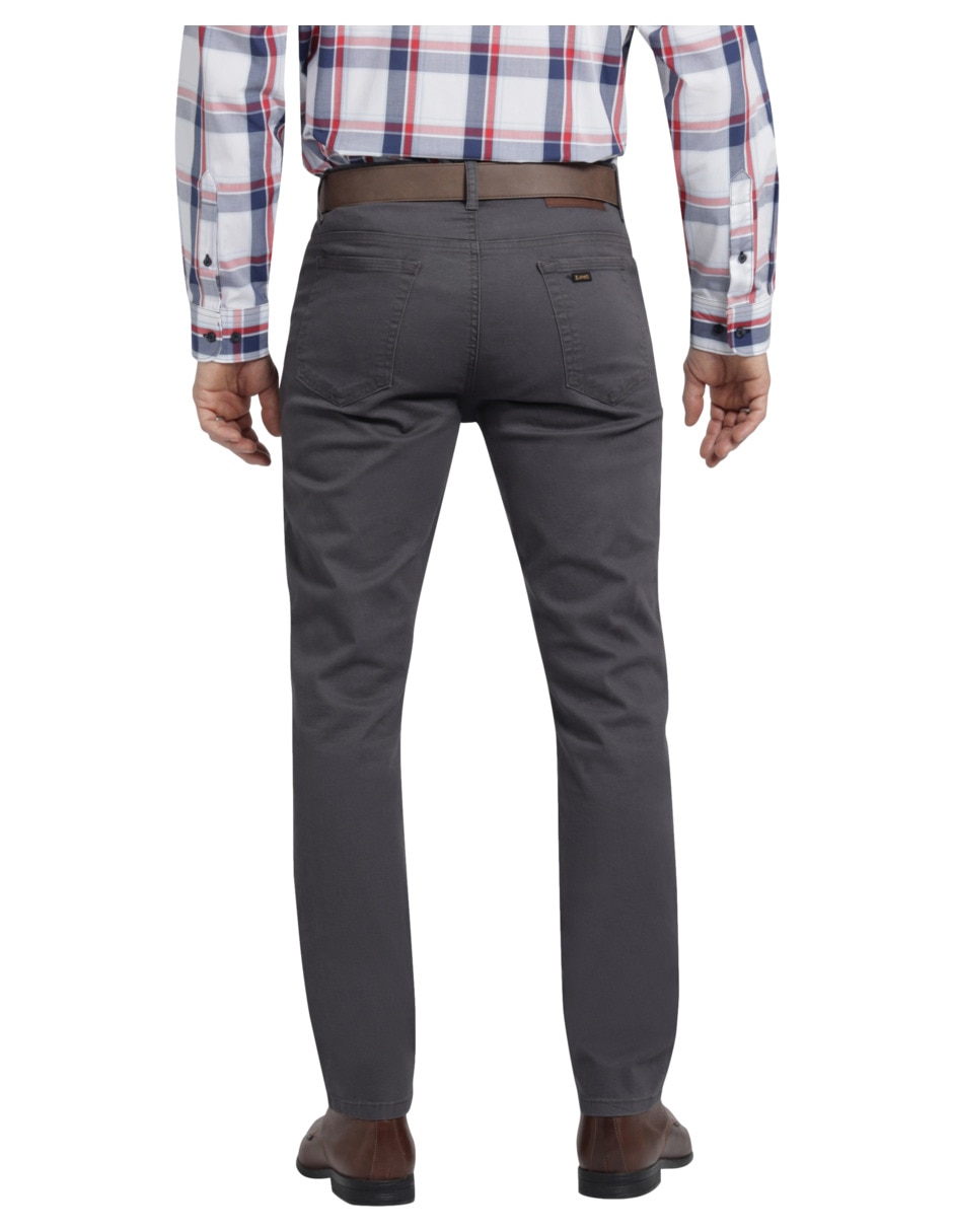 Pantalón casual slim de gabardina para hombre 3