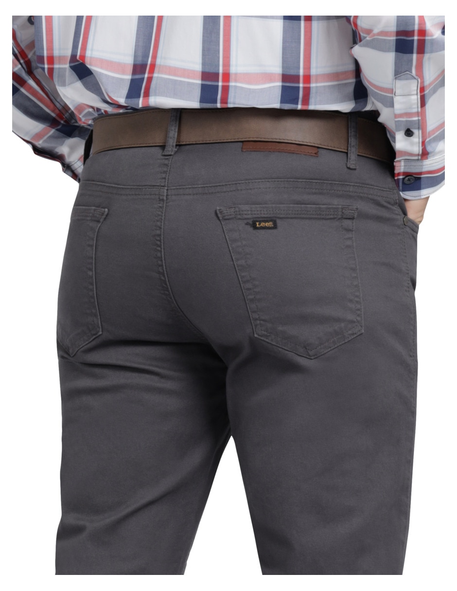 Pantalón casual slim de gabardina para hombre 5