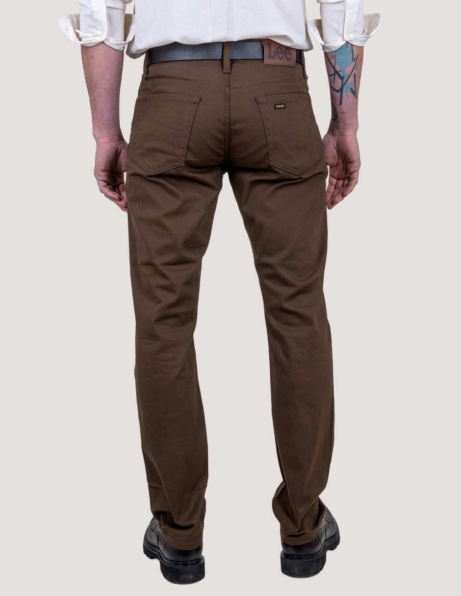 Pantalón chino slim de gabardina para hombre 3