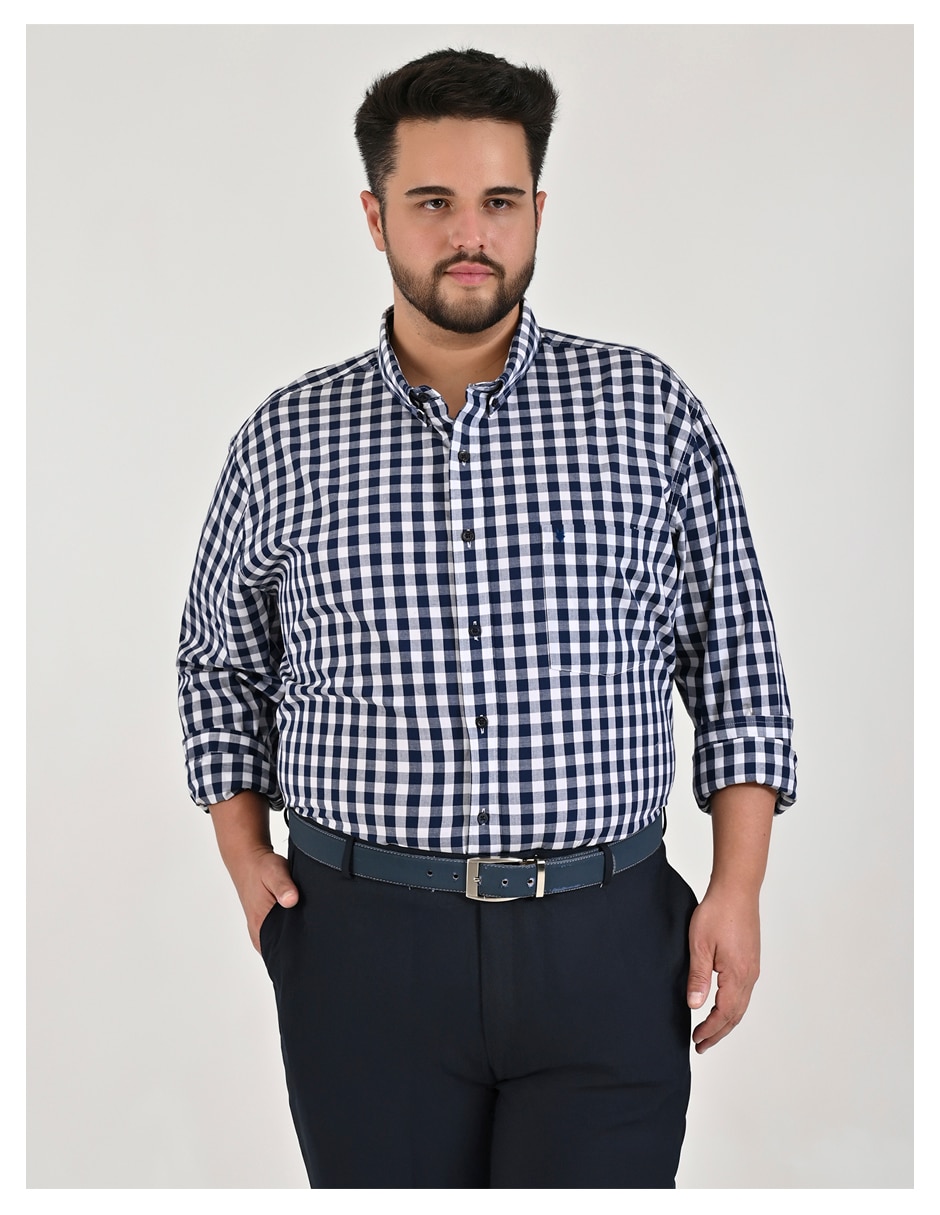 Camisa casual Yale de algodón manga larga para hombre
