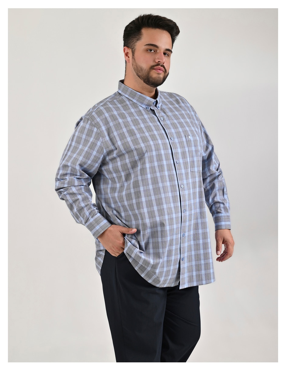 Camisa casual de algodón manga larga para hombre 4