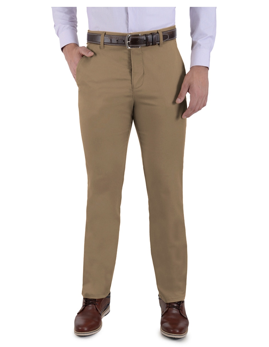Pantalón casual slim de gabardina para hombre Pantalón casual slim de gabardina para hombre