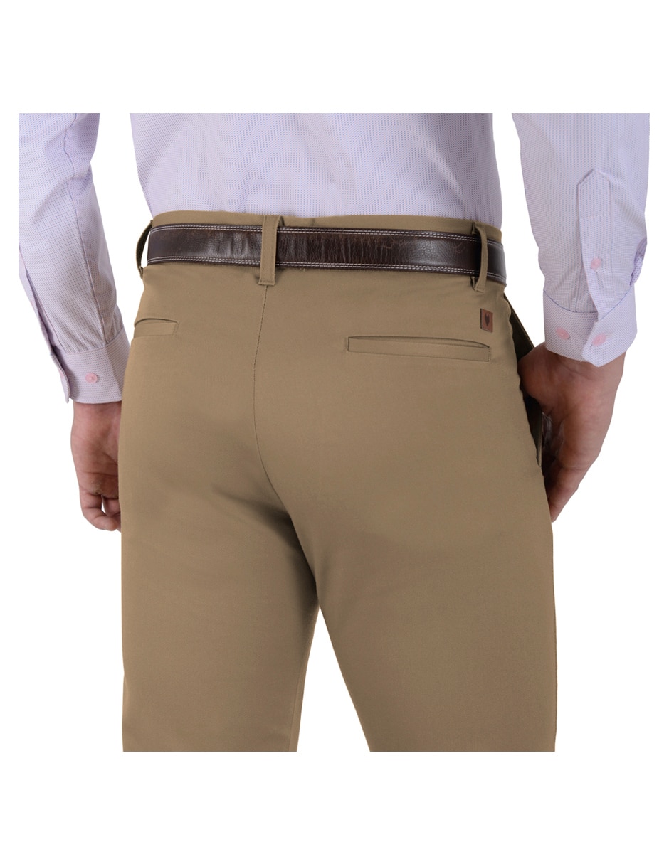 Pantalón casual slim de gabardina para hombre 4