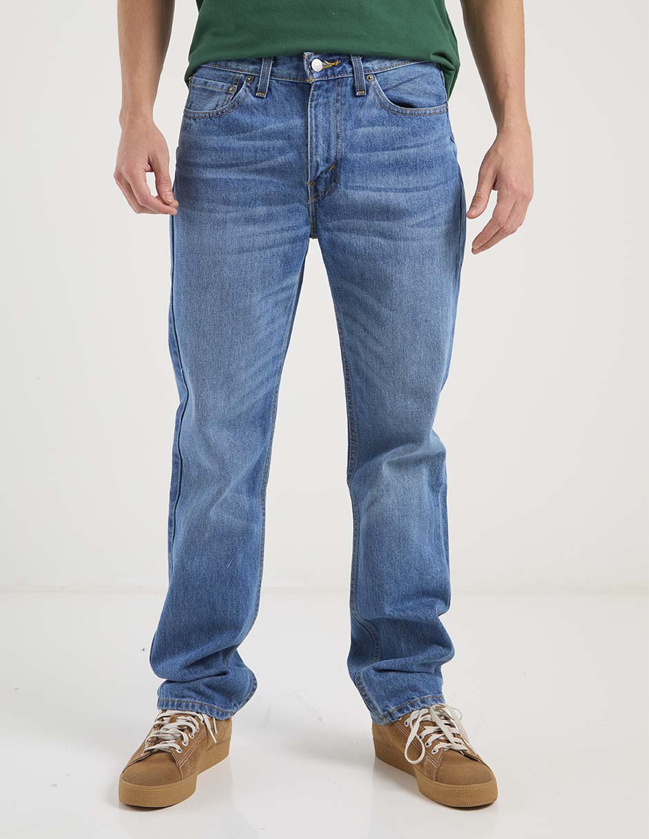 Jeans straight deslavado para hombre 2