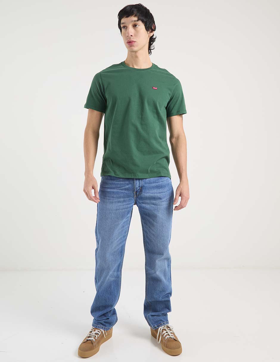 Jeans straight deslavado para hombre 3