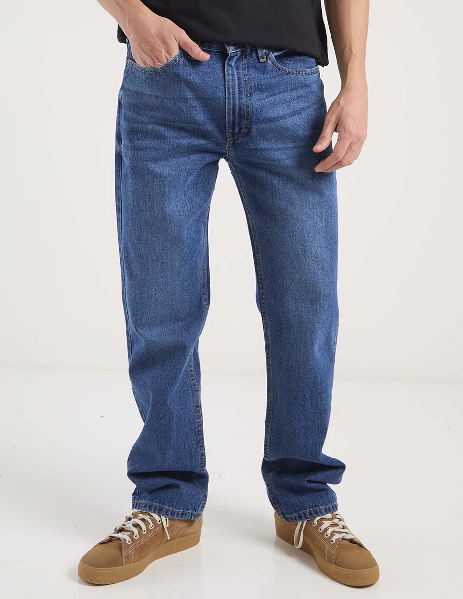 Jeans straight lavado medio para hombre 2