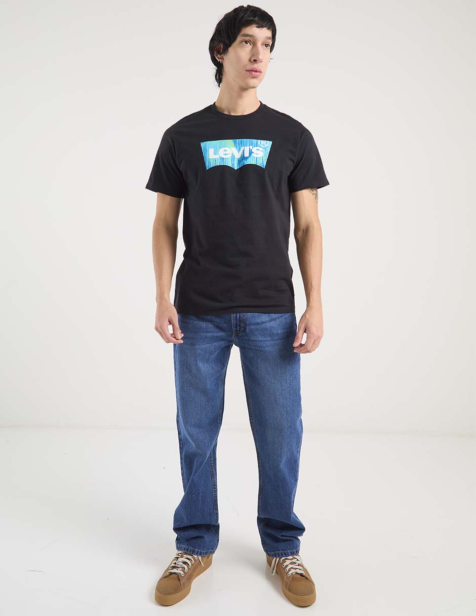 Jeans straight lavado medio para hombre 3