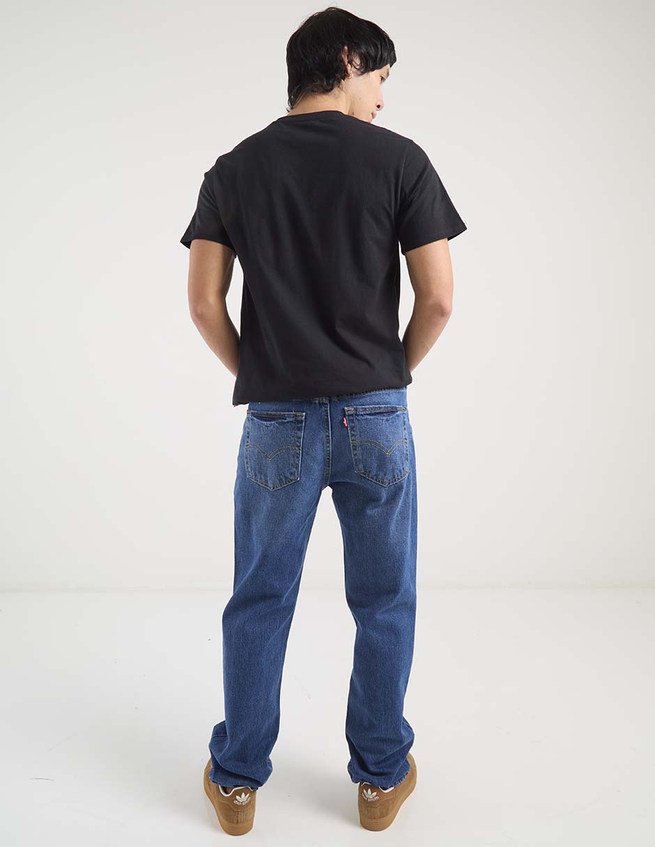 Jeans straight lavado medio para hombre 6