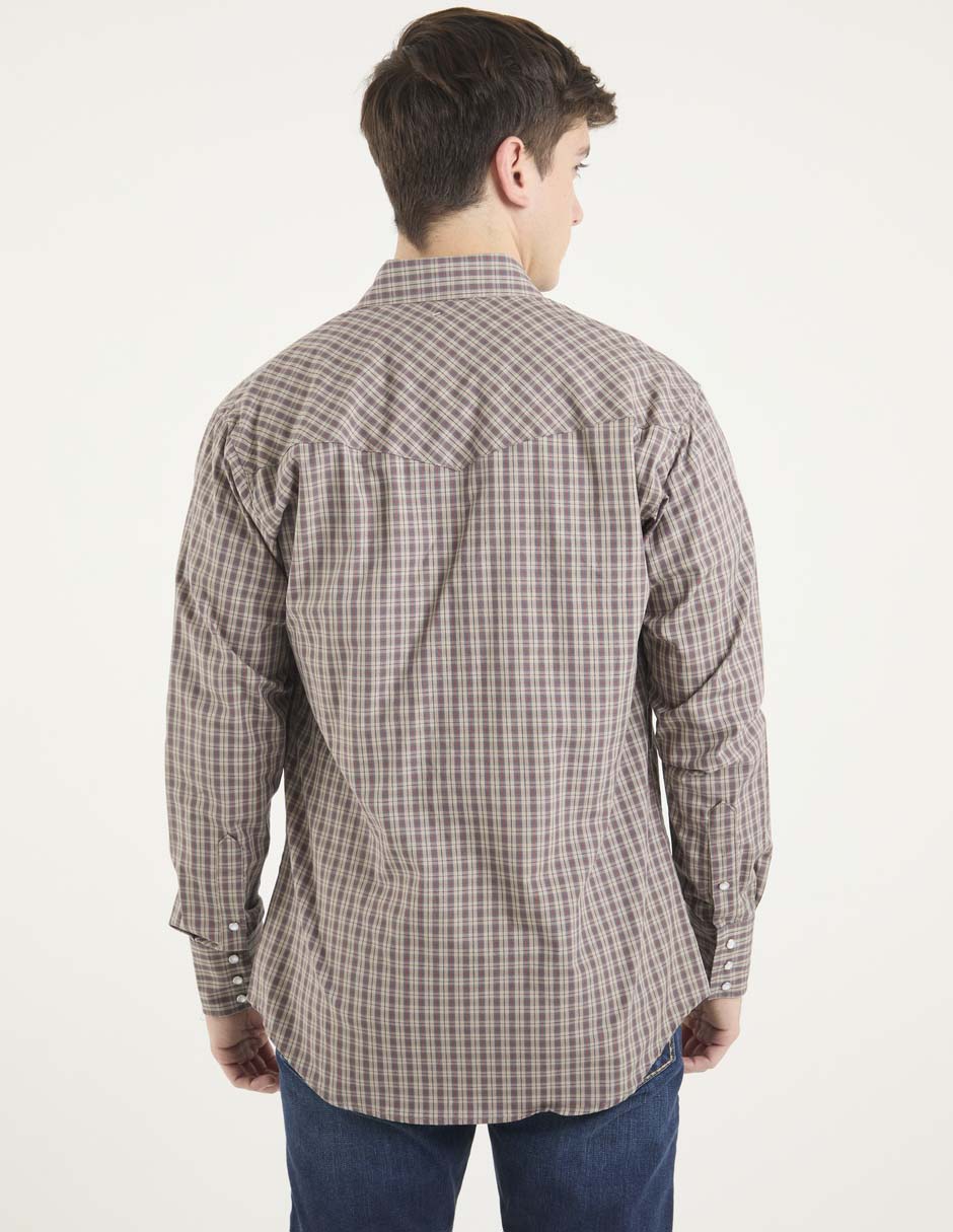 Camisa casual de algodón manga larga para hombre 2