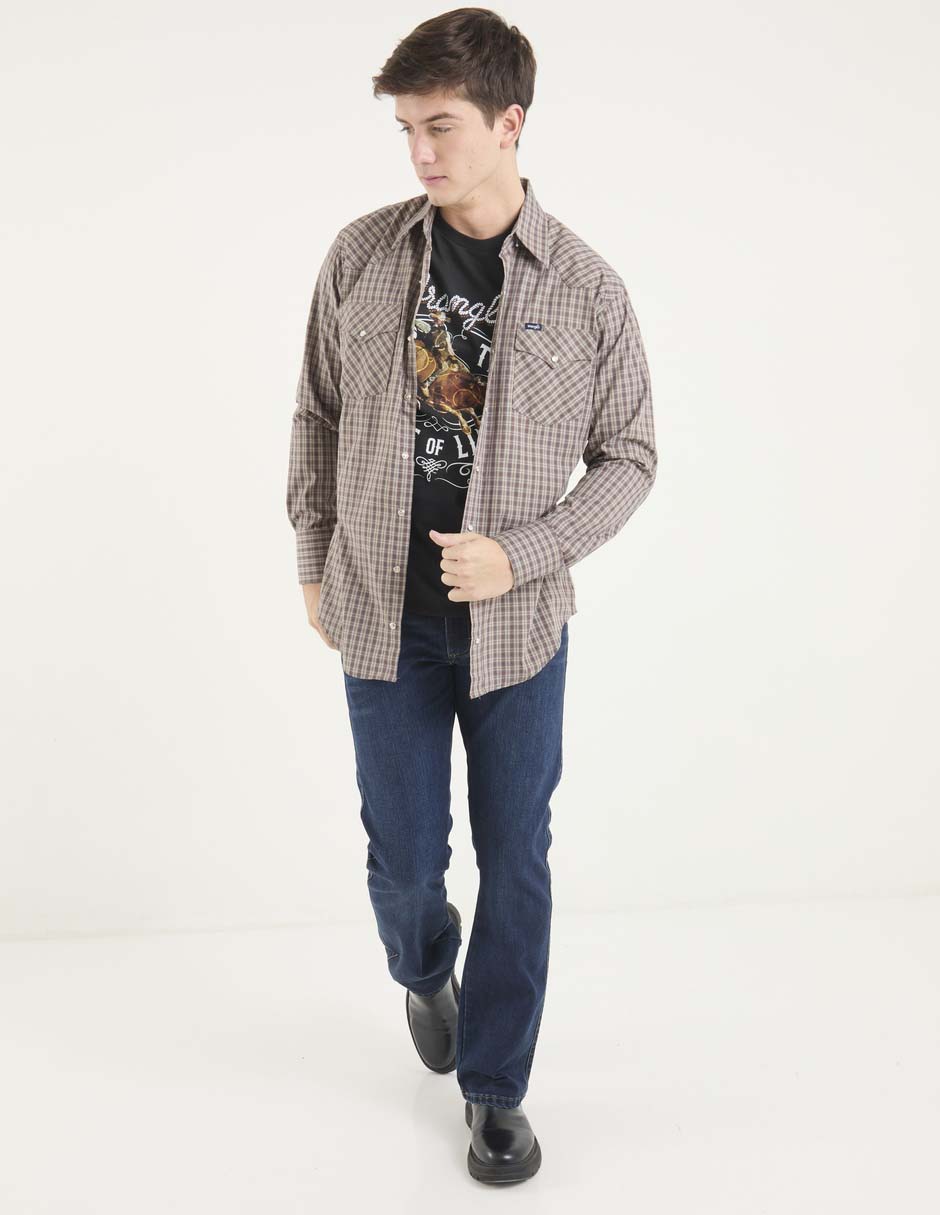 Camisa casual de algodón manga larga para hombre 3