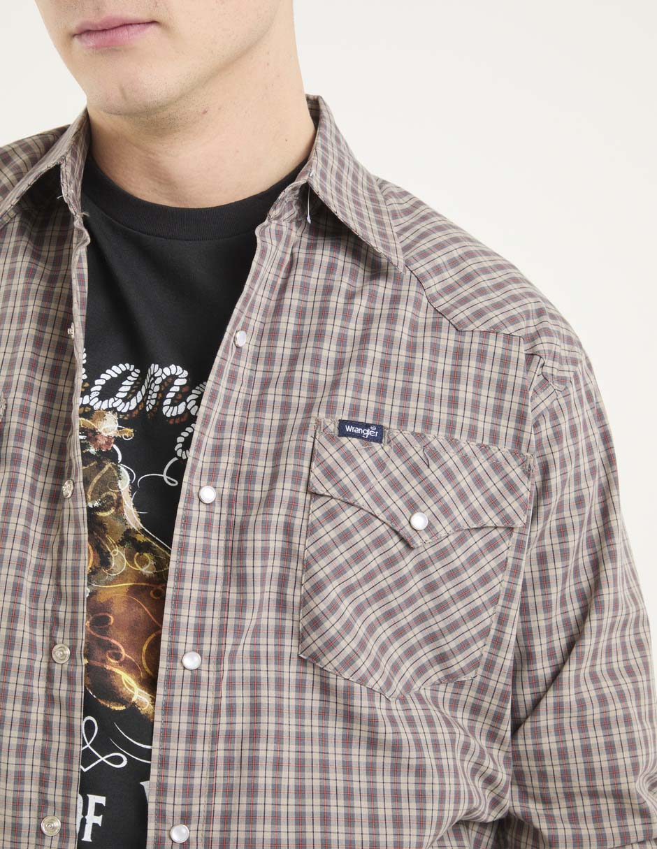 Camisa casual de algodón manga larga para hombre 4