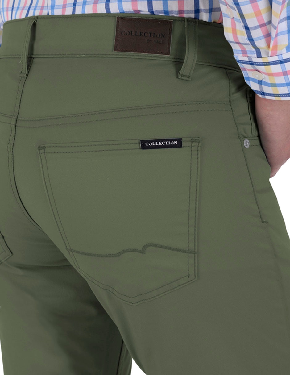 Pantalón slim de gabardina para hombre 4