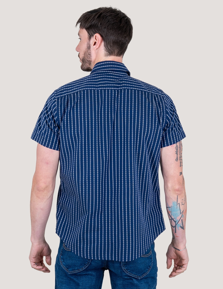 Camisa casual de algodón manga corta para hombre 3