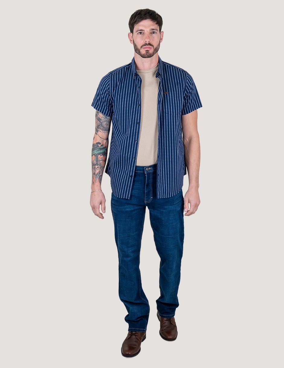 Camisa casual de algodón manga corta para hombre 4
