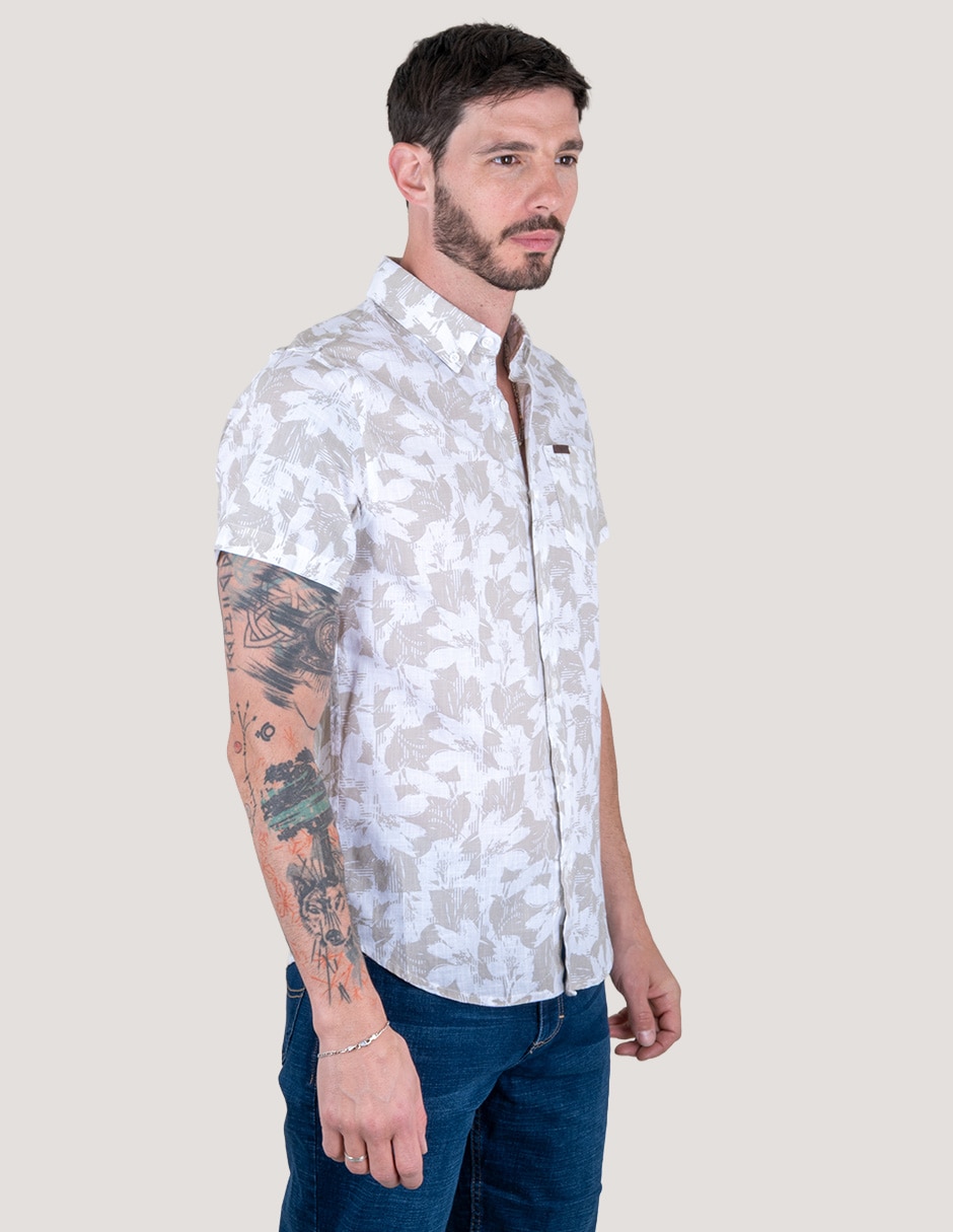 Camisa casual de algodón manga corta para hombre 2