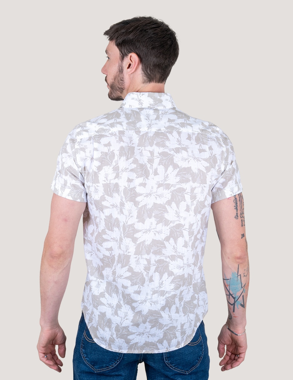 Camisa casual de algodón manga corta para hombre 3