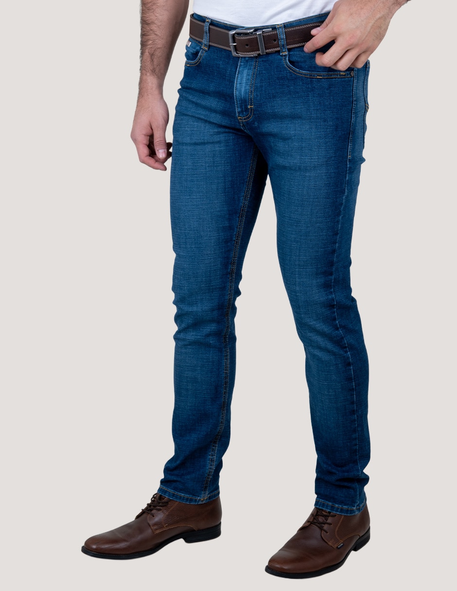 Jeans slim Quality Genuine lavado whisker para hombre 2