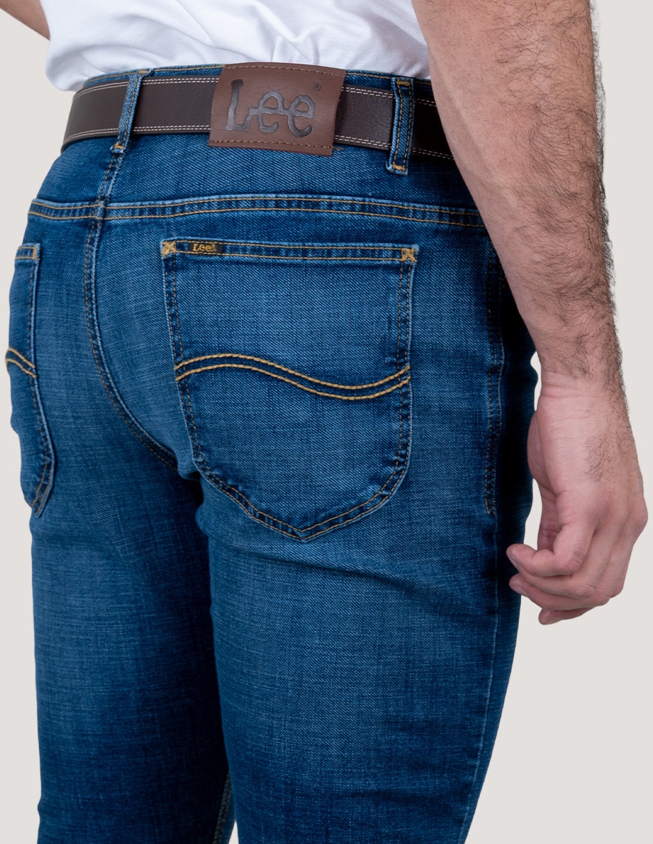 Jeans slim Quality Genuine lavado whisker para hombre 4