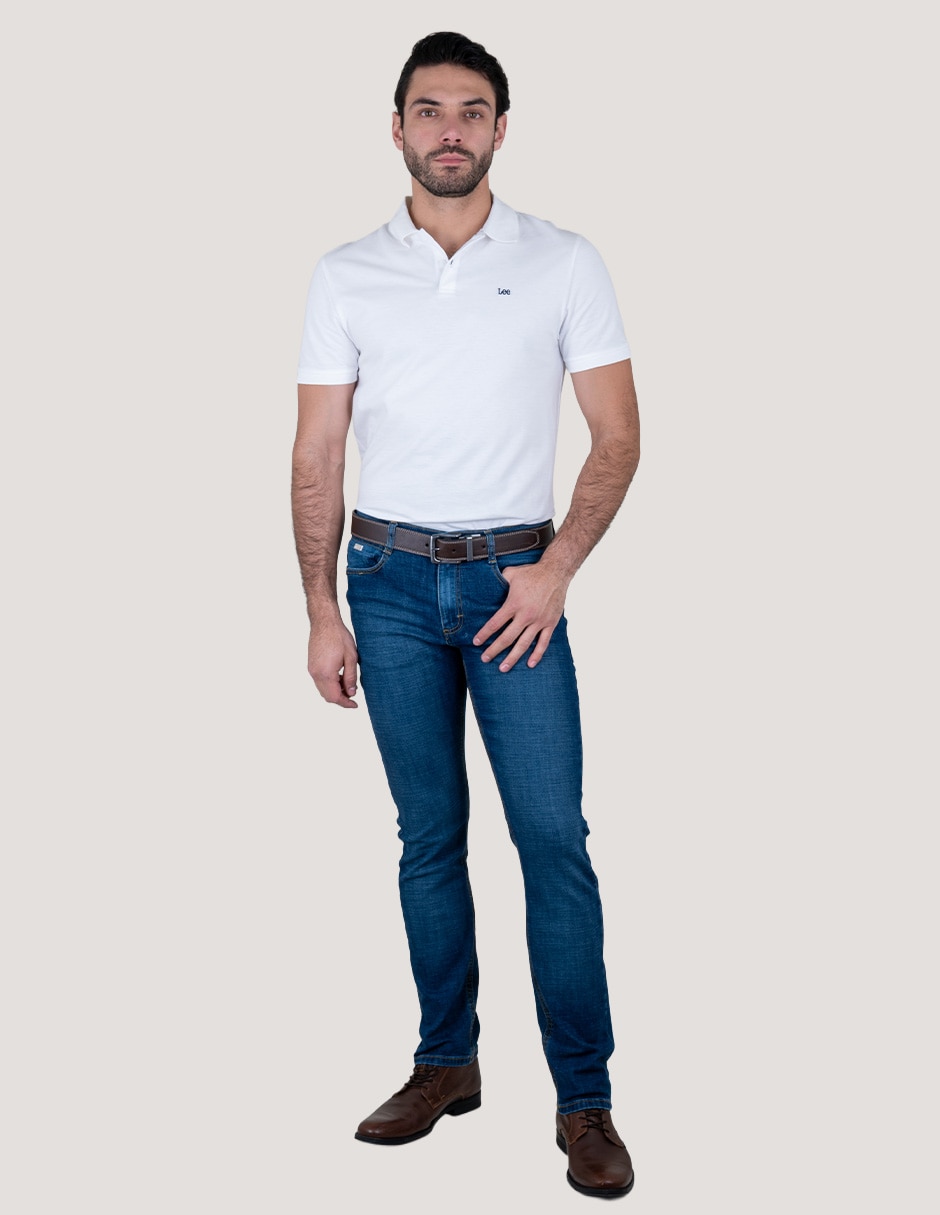 Jeans slim Quality Genuine lavado whisker para hombre 5