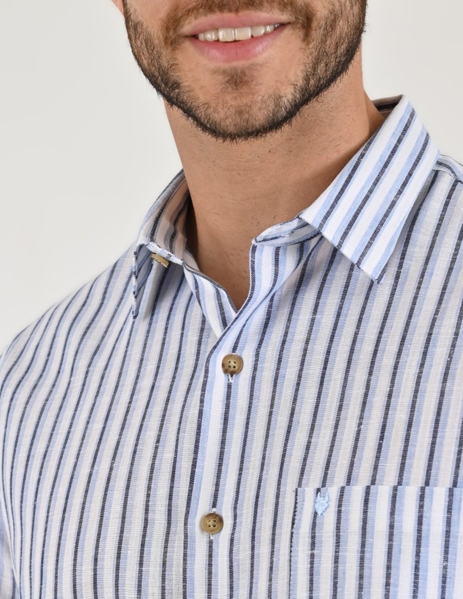 Camisa casual manga corta para hombre 4