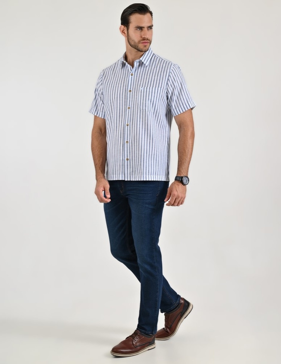 Camisa casual manga corta para hombre 5