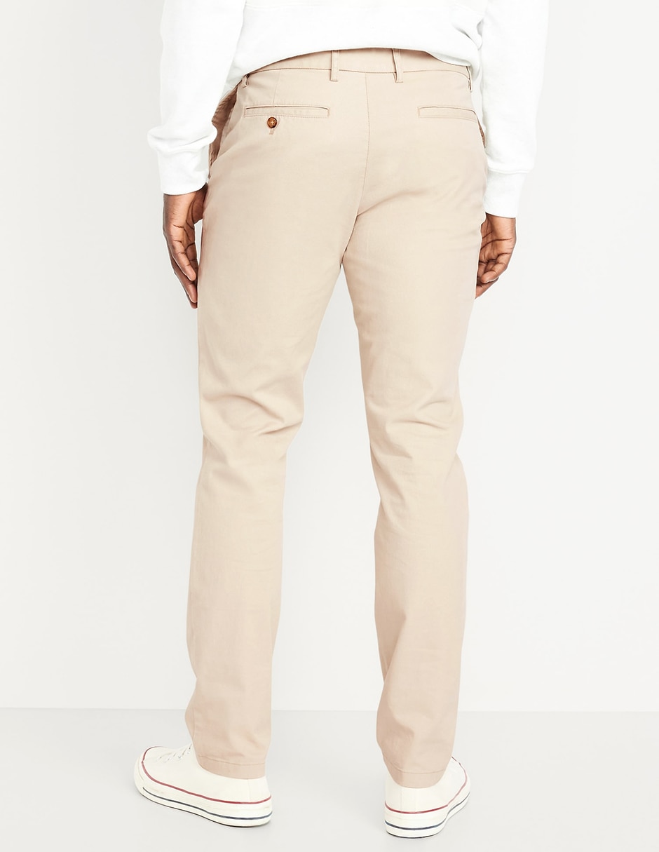Pantalón casual chino slim de algodón para hombre 2