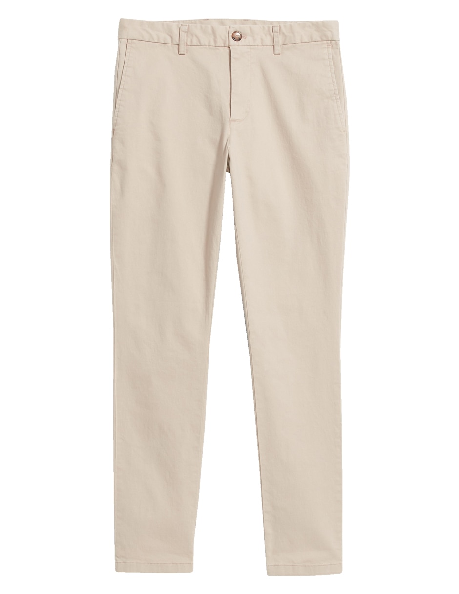 Pantalón casual chino slim de algodón para hombre 3