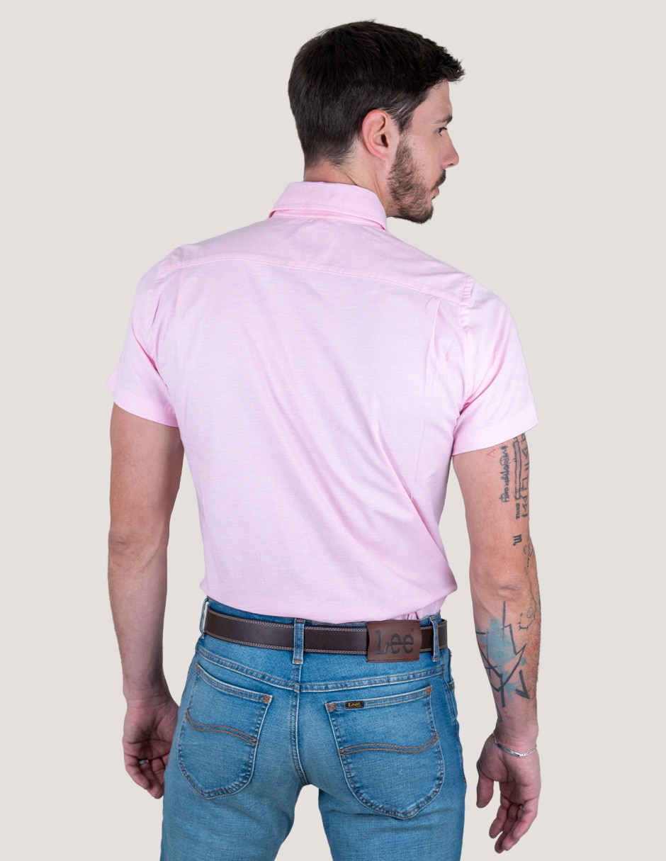 Camisa casual de algodón manga corta para hombre 3