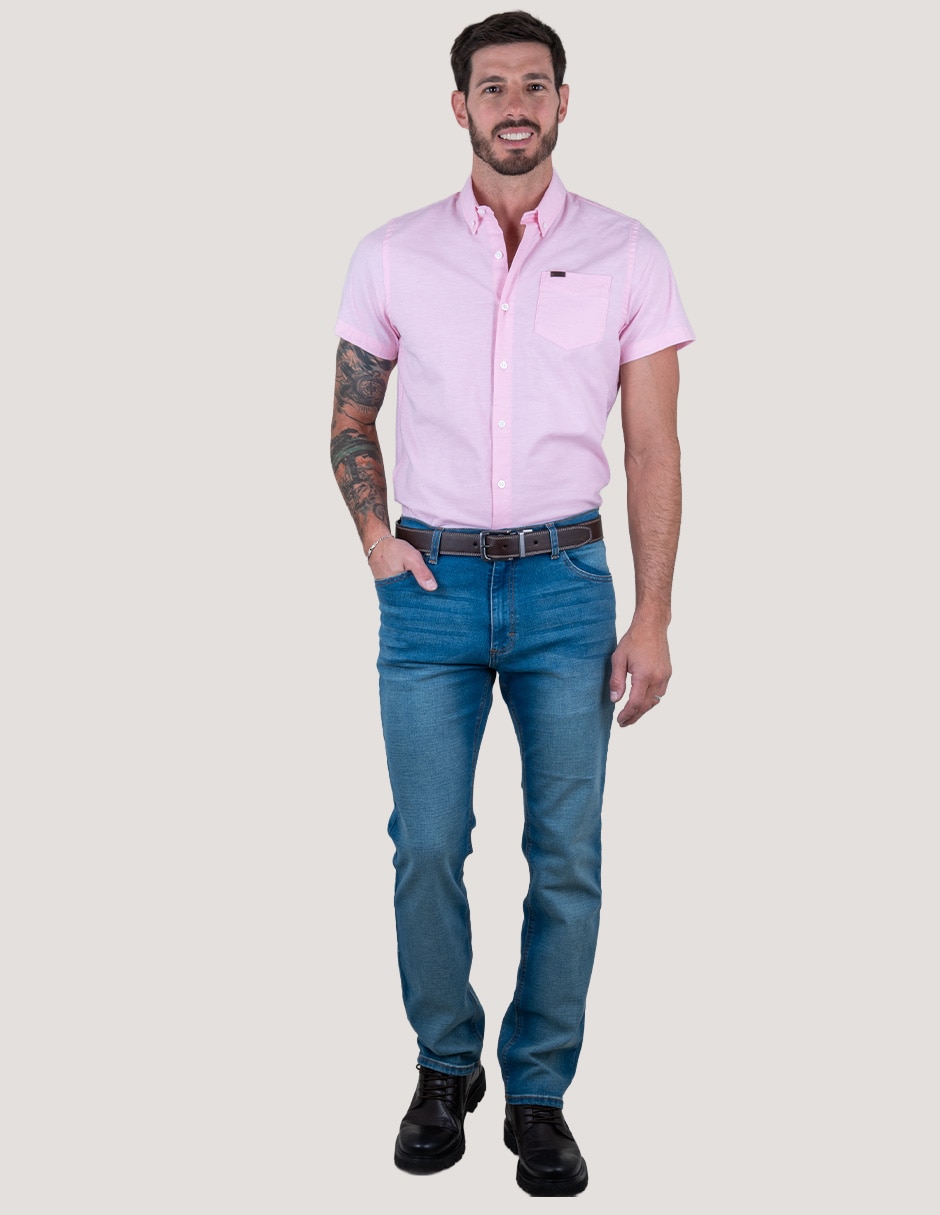 Camisa casual de algodón manga corta para hombre 4
