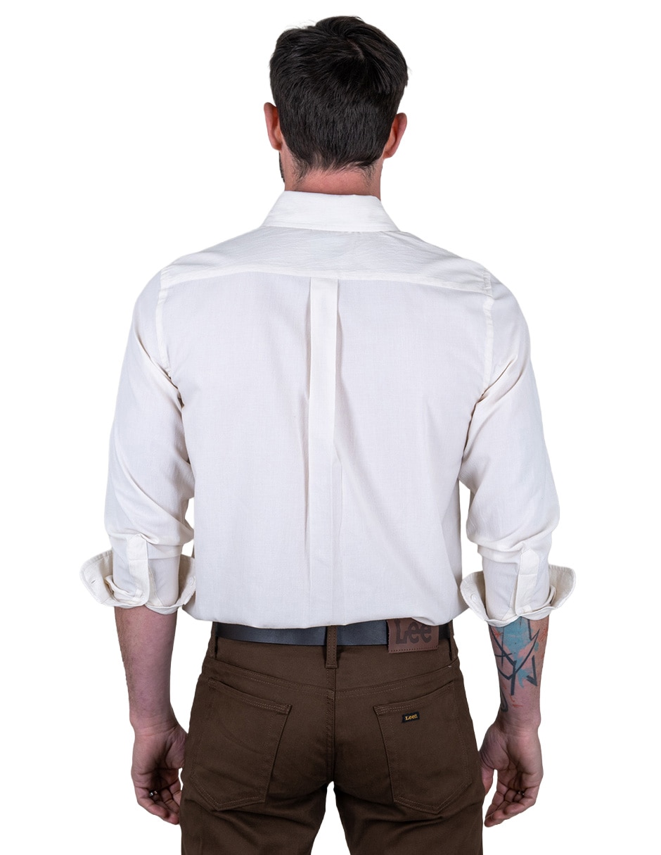 Camisa casual manga larga para hombre 3