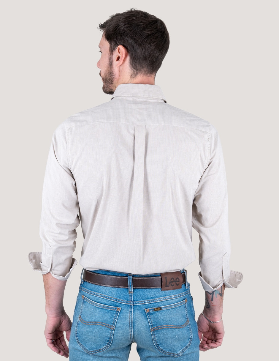 Camisa casual manga larga para hombre 3
