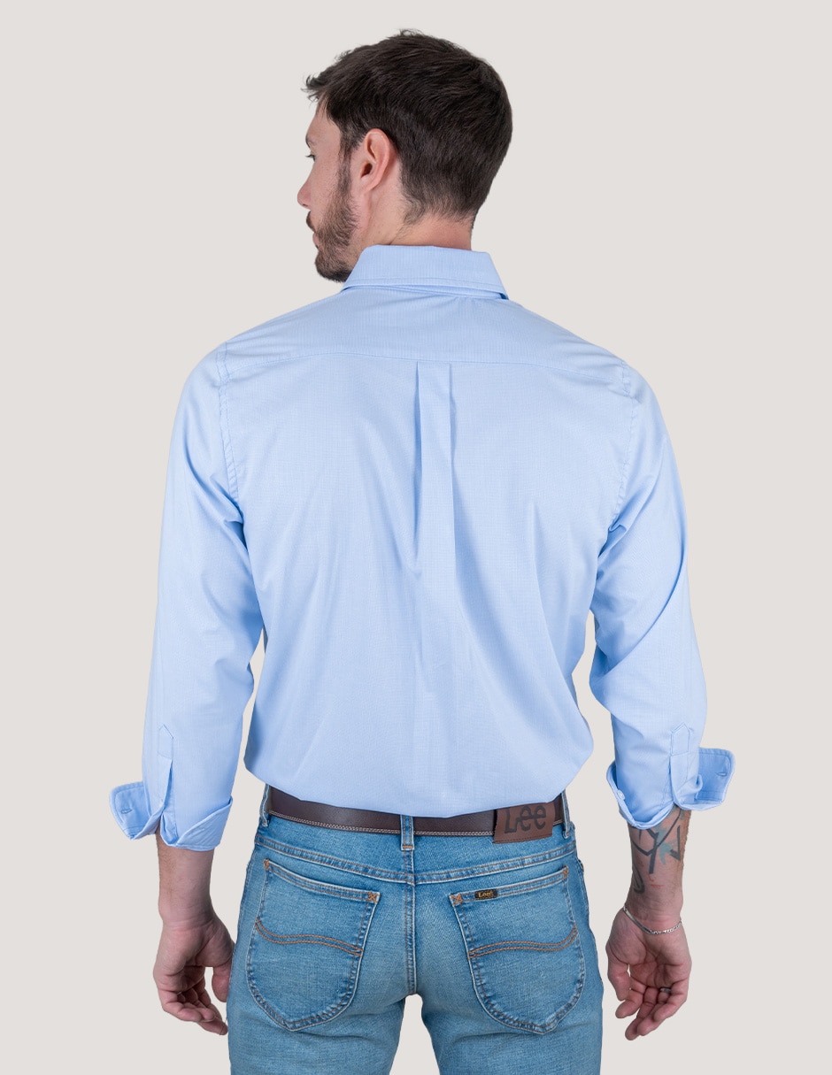 Camisa casual manga larga para hombre 3