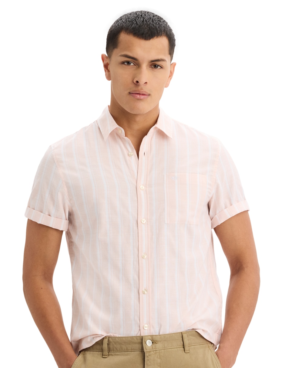 Camisa casual manga corta para hombre 4