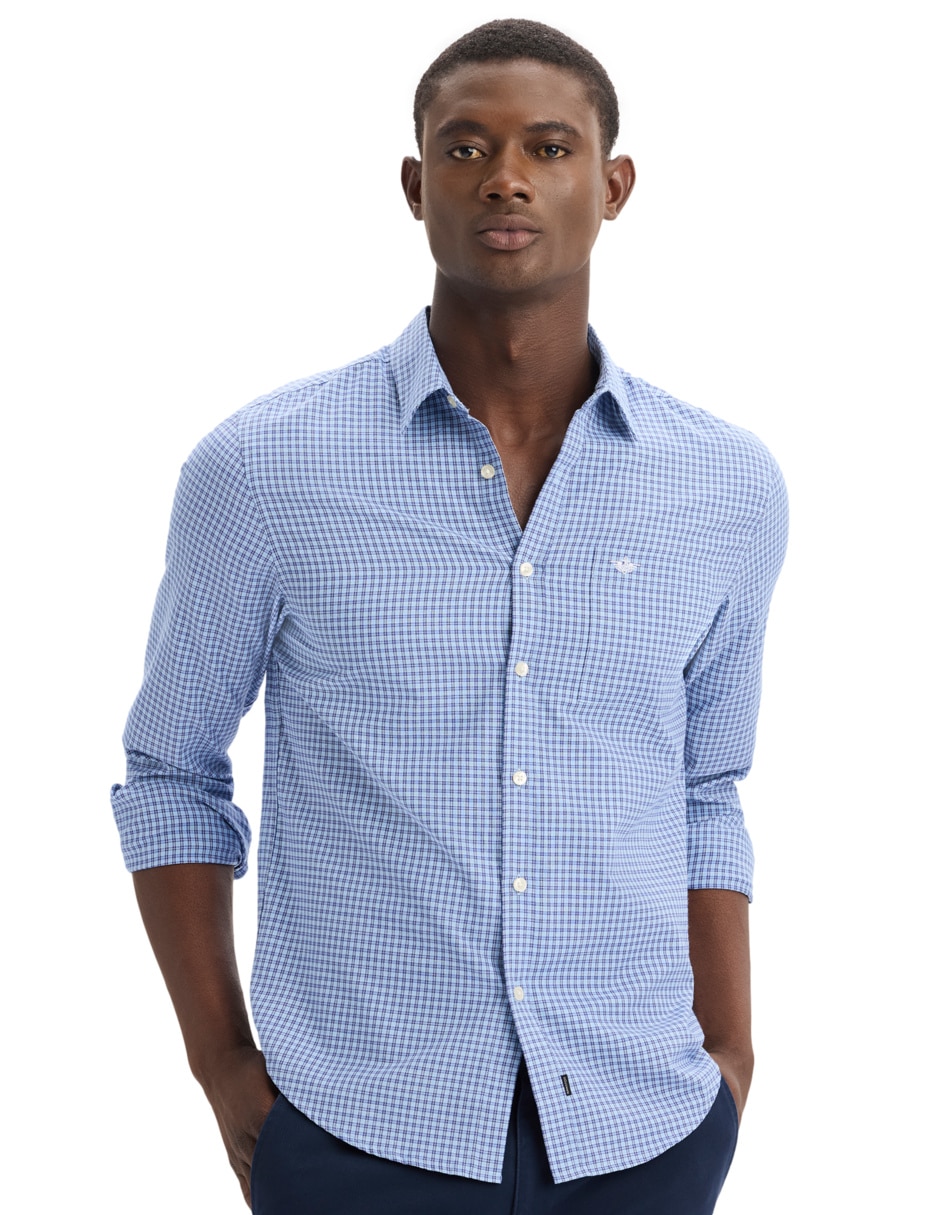 Camisa casual manga larga para hombre 4