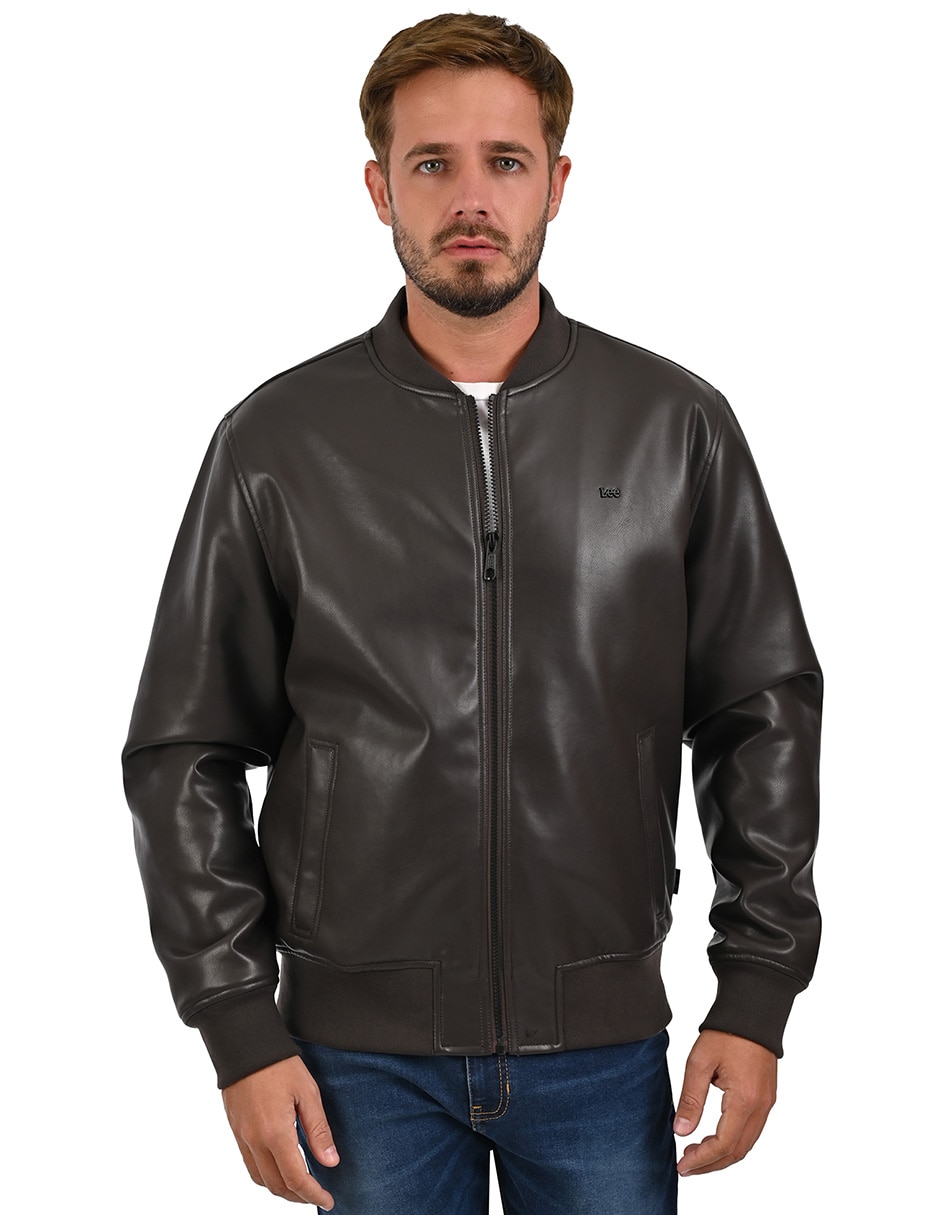 Chamarra bomber impermeable con bolsillos para hombre