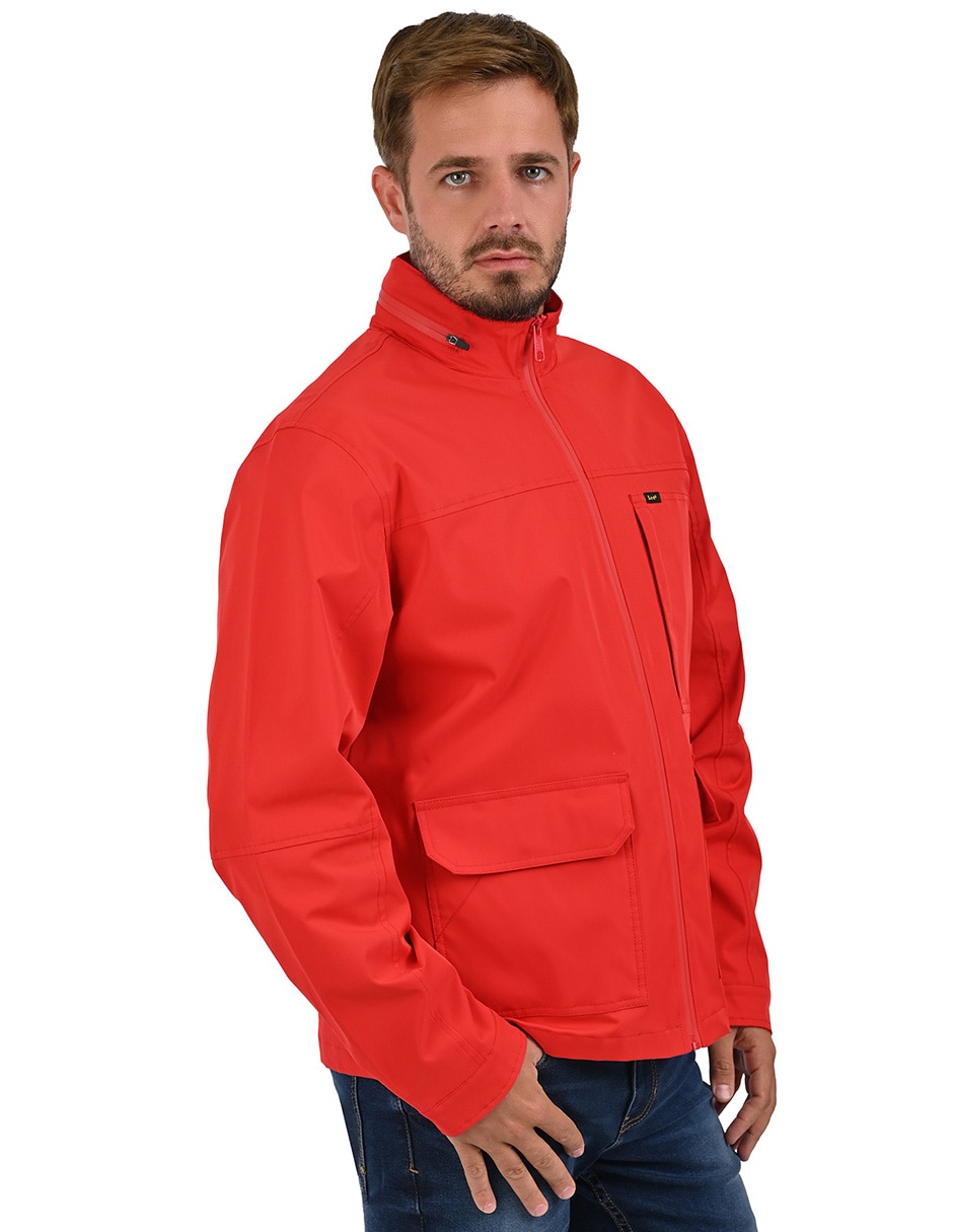 Chamarra casual impermeable con bolsillos para hombre 4