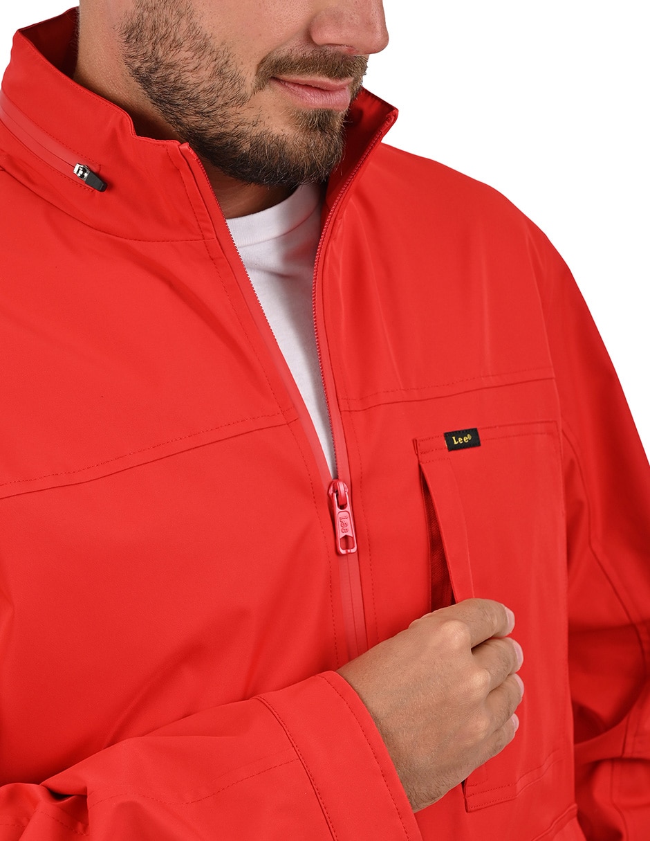 Chamarra casual impermeable con bolsillos para hombre 5