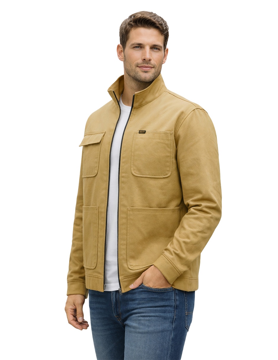 Chamarra casual con bolsillos para hombre 2